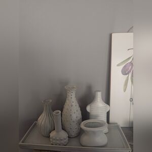 Modernist Gray Ceramic Vase Set